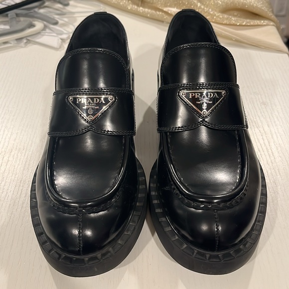 AUTHENTIC: Prada chocolate brushed loafers - size 38 - Picture 11 of 15